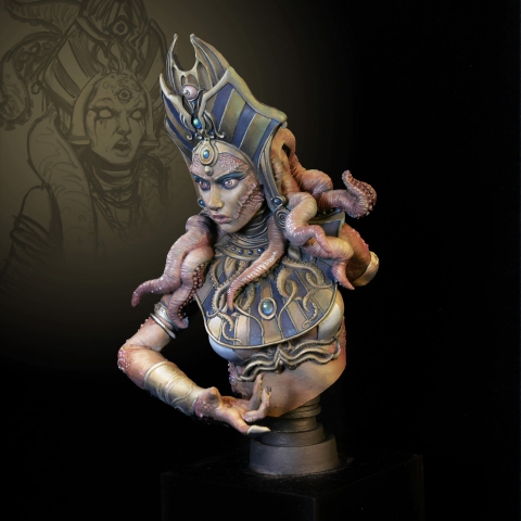 Egyptian Priestess Bust _ Michael Kontraros Collectibles